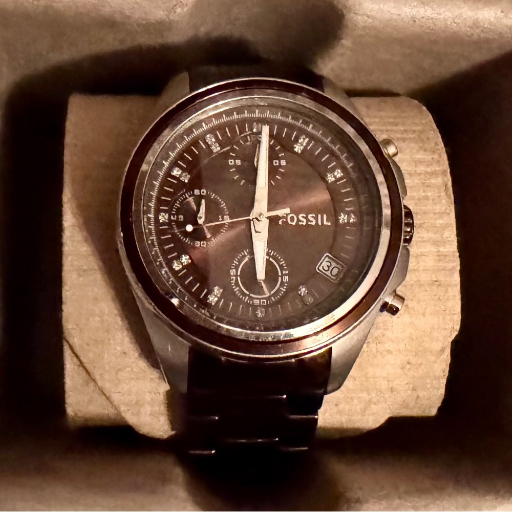 Fossil Dark Brown Chronograph Watch